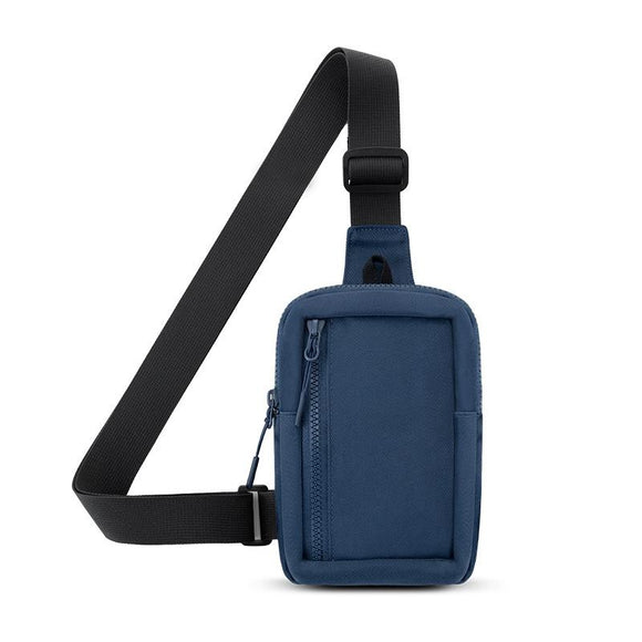 NNEDSZ Crossbody Chest Pack For Outdoor Sports Unisex Cell Phone Bag - Dark Blue