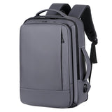 NNEDSZ Waterproof Expandable Laptop Backpack with Usb Port - Grey