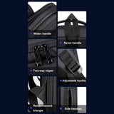 NNEDSZ Waterproof Expandable Laptop Backpack with Usb Port - Grey