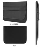 Horizontal Flap Clutch Bag with Neoprene Laptop Lining - Blue - 12 Inch