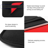 Horizontal Flap Clutch Bag with Neoprene Laptop Lining - Blue - 12 Inch