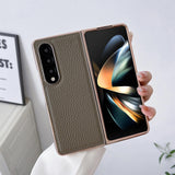 NNEDSZ Star Series Nano Electroplating Pu Case For Samsung Galaxy Z Fold 4 - Forest Green