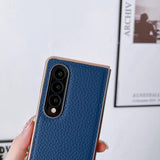 NNEDSZ Star Series Nano Electroplating Pu Case For Samsung Galaxy Z Fold 4 - Forest Green