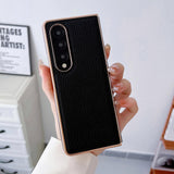 NNEDSZ Star Series Nano Electroplating Pu Case For Samsung Galaxy Z Fold 4 - Forest Green