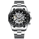 NNEDSZ Stylish Men Automatic Mechanical Watch With Steel Band - Black