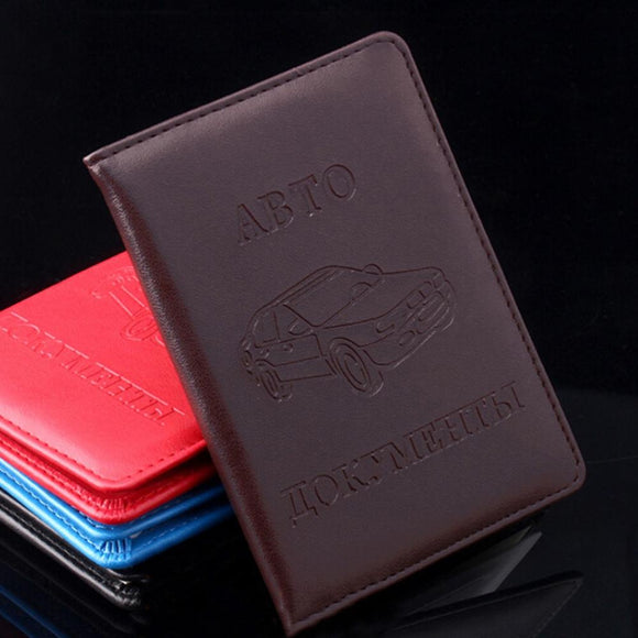 NNEDSZ Stylish Pu Leather Driving License Holder Wallet - Brown