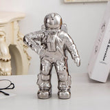NNEDSZ Spacewalker Ceramic Vase with Dried Flowers - Tabletop Decor Tool - Gold