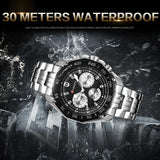 NNEDSZ Waterproof Quartz Watch For Men - Casual Business Style - White Shell Black