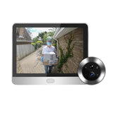 NNEDSZ 1080P Wifi Smart Cat Eye Video Doorbell With 4.3 Colour Screen And Hidden Graffiti Design - White