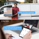 NNEDSZ 1080P Wifi Smart Cat Eye Video Doorbell With 4.3 Colour Screen And Hidden Graffiti Design - White