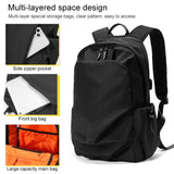 NNEDSZ Multifunctional Oxford Laptop Backpack in Black