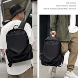 NNEDSZ Multifunctional Oxford Laptop Backpack in Black
