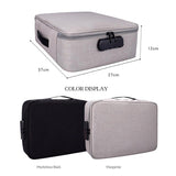 NNEDSZ Waterproof Multi-layer Laptop Bag with Password Lock - Black