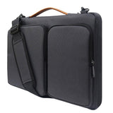 NNEDSZ Waterproof Nylon Laptop Handbag with Trolley Strap - Fits 15-15.6 Laptops - Black