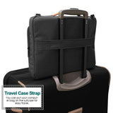 NNEDSZ Waterproof Nylon Laptop Handbag with Trolley Strap - Fits 15-15.6 Laptops - Black