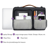 NNEDSZ Waterproof Nylon Laptop Handbag with Trolley Strap - Fits 15-15.6 Laptops - Black