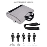 NNEDSZ Waterproof Oxford Cloth Laptop Bag with Concealed Handle & Luggage Tie Rod - Black