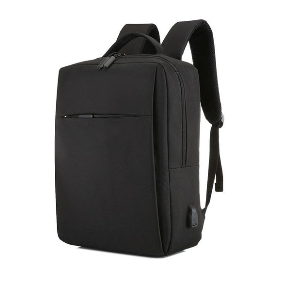 NNEDSZ 15.6 Laptop Backpack with Usb Charging - Waterproof Oxford Cloth Large Capacity - Black