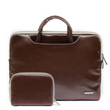 NNEDSZ 13.3 Inch Simple Business Laptop Bag With Liner - Ls-116 - Pu Brown