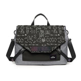 NNEDSZ Anti-drop Crossbody Laptop Bag - 16 Inch Airbag Design - Black Gray Equation