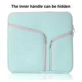 NNEDSZ 13 Inch Multi-Pocket Laptop Liner Bag For Diving Material Computer - Purple