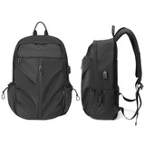 NNEDSZ Black Oxford Laptop Backpack - Multifunctional