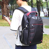 NNEDSZ Portable Dual-shoulder Laptop Backpack - Foldable & Removable Black