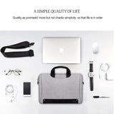 NNEDSZ Waterproof Oxford Cloth Laptop Bag with Concealed Handle & Luggage Tie Rod - Black