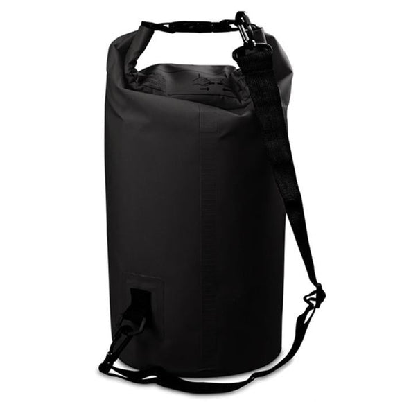 NNEDSZ Waterproof Single Shoulder Bag Dry Sack 10L Capacity - Black