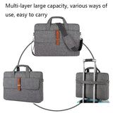 NNEDSZ 15-15.6 Inch Multifunctional Laptop Bag - Durable Gray Shoulder / Handheld