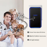 NNEDSZ Wireless Digital Doorbell For Elderly - Home Smart - Black
