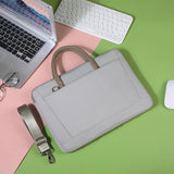 NNEDSZ 13-13.3 Inch Laptop Bag Crossbody Briefcase in Oxford Cloth - Gray - 15 - 16.1 Inch