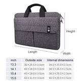 NNEDSZ 15.4 Inch Laptop Handheld Briefcase Storage Bag - no Shoulder Strap - Grey