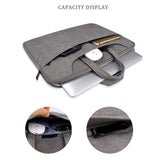 NNEDSZ 15.6 Inch Detachable Shoulder Laptop Bag - Frosted Pu Business - Light Gray