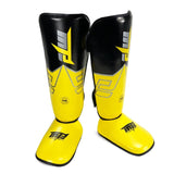 NNEDSZ Protective Leg Guards For Freestyle Grappling And Thai Boxing Training - L - Yellow