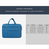 NNEDSZ 15.6 Inch Laptop Tablet Bag with Multiple Pockets and Soft Oxford Cloth Handle - Black