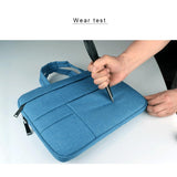 NNEDSZ 15.6 Inch Laptop Tablet Bag with Multiple Pockets and Soft Oxford Cloth Handle - Black