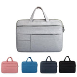 NNEDSZ 15.6 Inch Laptop Tablet Bag with Multiple Pockets and Soft Oxford Cloth Handle - Black