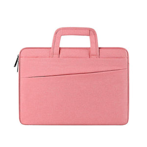 NNEDSZ 15.6 Inch Multi-Compartment Laptop Sleeve With Waterproof Storage - Pink