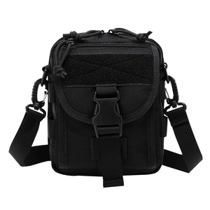 NNEDSZ Army Style Oxford Cloth Crossbody Bag 17 X 15 X 8 Cm Shoulder Sling Hand Messenger Bag - Black