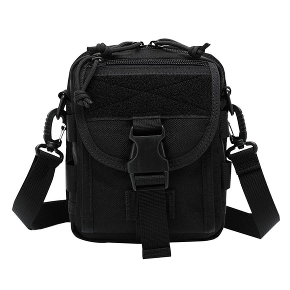 NNEDSZ Army Style Oxford Cloth Crossbody Bag 17 X 15 X 8 Cm Shoulder Sling Hand Messenger Bag - Black