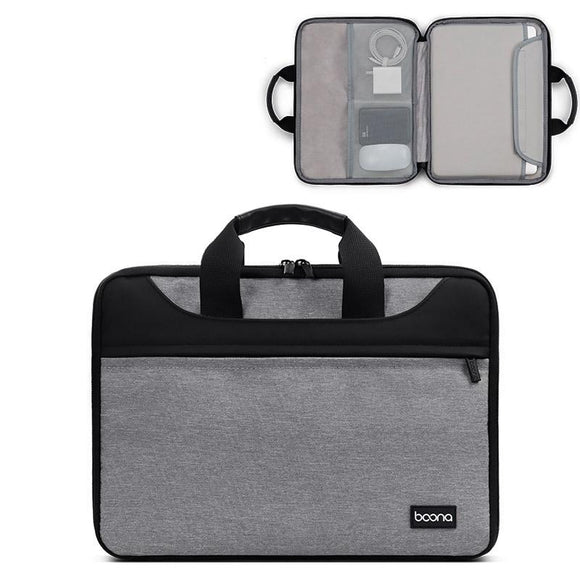 NNEDSZ Waterproof Oxford Cloth Laptop Bag - Full Open Portable 16 / 17 Inches - Grey