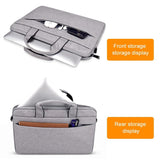 NNEDSZ Portable Laptop Tablet Bag - 15.4 Inch Double Side Pockets Soft Handle Oxford Cloth - Black