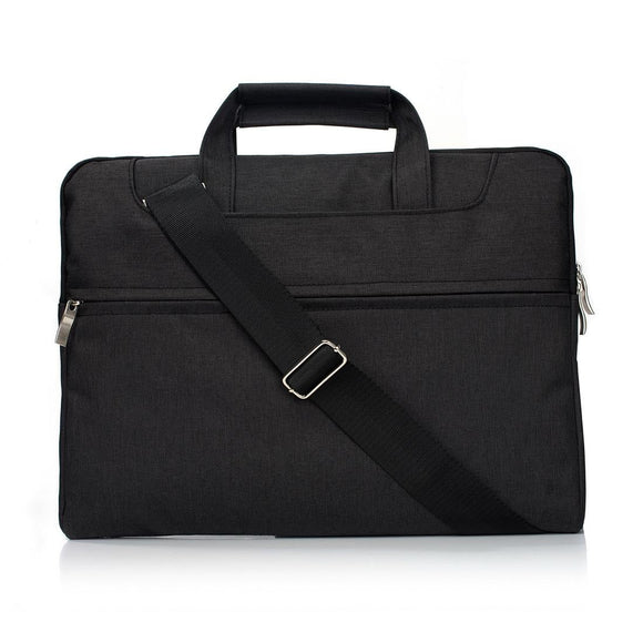 NNEDSZ 15.4 Inch Laptop Bag - Portable one Shoulder Zipper for Macbook Samsung Sony Dell Alienware Chuwi Asus Hp - Black