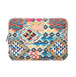 NNEDSZ 15 Inch Lingge Laptop Liner Bag - Pattern Design - Blue Pattern Diamond Lattice