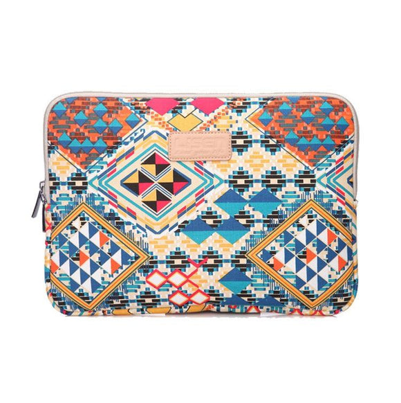 NNEDSZ 15 Inch Lingge Laptop Liner Bag - Pattern Design - Blue Pattern Diamond Lattice