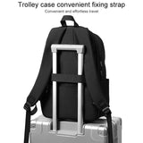 NNEDSZ Multifunctional Fabric Oxford Laptop Backpack - Black