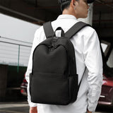 NNEDSZ Multifunctional Fabric Oxford Laptop Backpack - Black