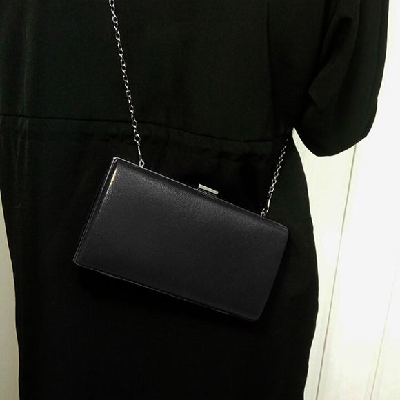 NNEDSZ Square Party Handbag For Women Elegant Crossbody Bag For Banquets And Events - Black