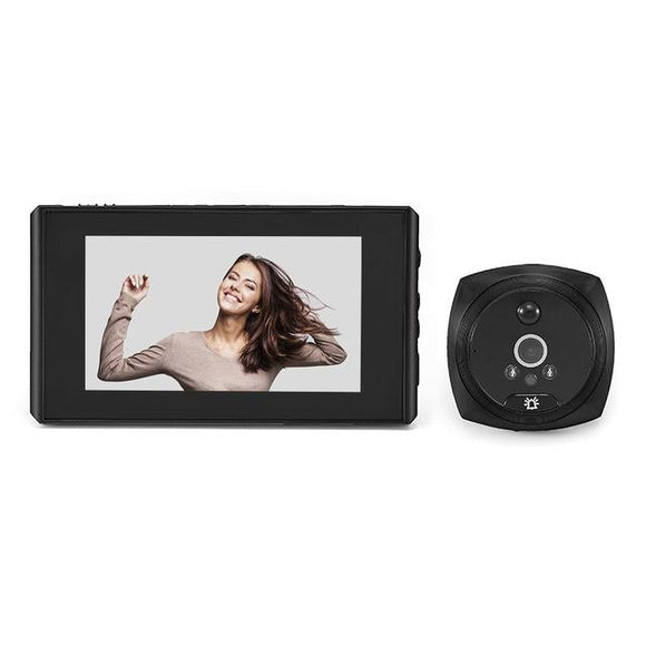 NNEDSZ 4.3 Screen Video Doorbell With 2.0Mp Resolution - Black